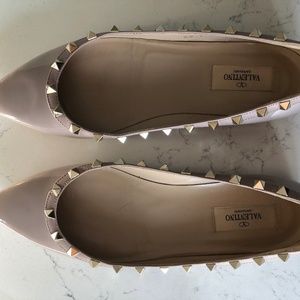 Valentino Rockstud Patent Ballet Flats